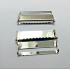 Metal Brace Clip Adjuster Plain Silver Colour 1½''(38mm) Inside Strap Hole NEW