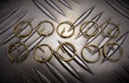 Metal Button Split Rings ½" Diameter