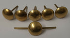 Vintage Buttons Half Dome Split Pin Brass Coloured 1/2" Two Prong X6 ASBT302
