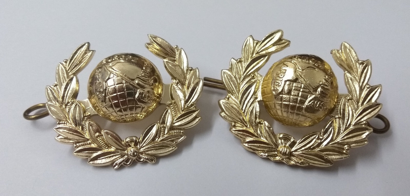 RM No1 Collar Dogs Royal Marines RN Globe Badges
