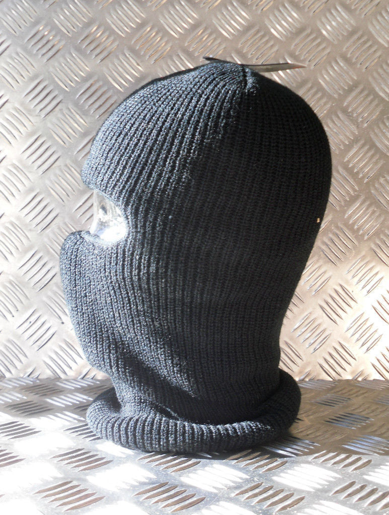 Black One (1) Hole Thinsulate Balaclava / Beanie Hat - Very Warm - Brand New