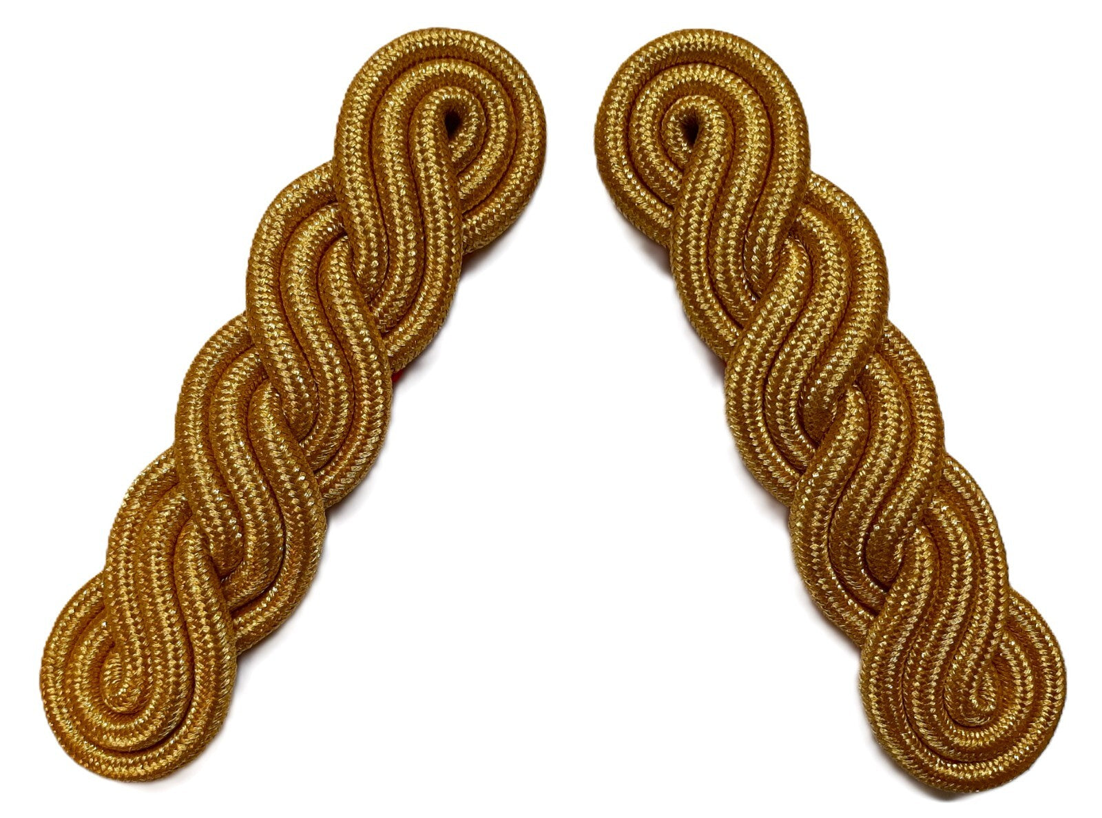 Army Shoulder Cords British 3 Ply Gold Red Back & Strap No Insignia
