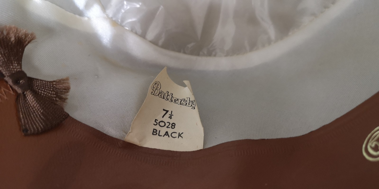 Black Homburg Churchill style Hat by Battesby (Diplomat) Size 58cm UK 7 1/4