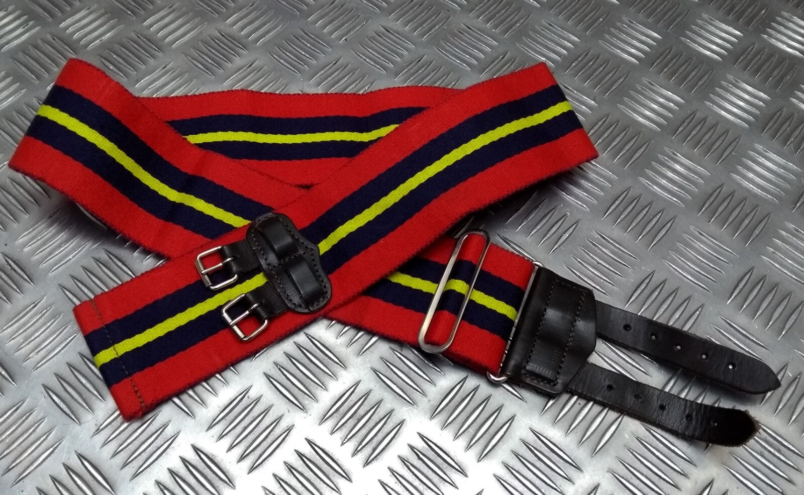 Royals Stable Belt Double Leather Straps British Issue Tri Colour