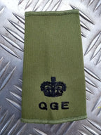 Queen's Gurkha Engineers QGE OD Green Major Rank Slide Epaulette - NEW