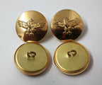 Genuine Issue Spread Wing Eagle Insignia Ring Back Buttons X4 V0402