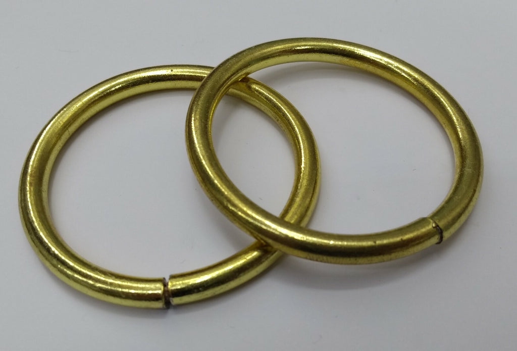 Genuine British Army Horse Guards & H Cav 43.5mm Brass Bridle Rings X2 STD184