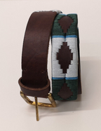 Royal Signals Leather Polo Belt with Brass Buckle Size 32"