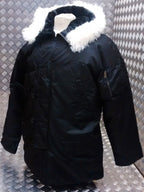 US N3B Military Style ECW Snorkel Parka Black NEW