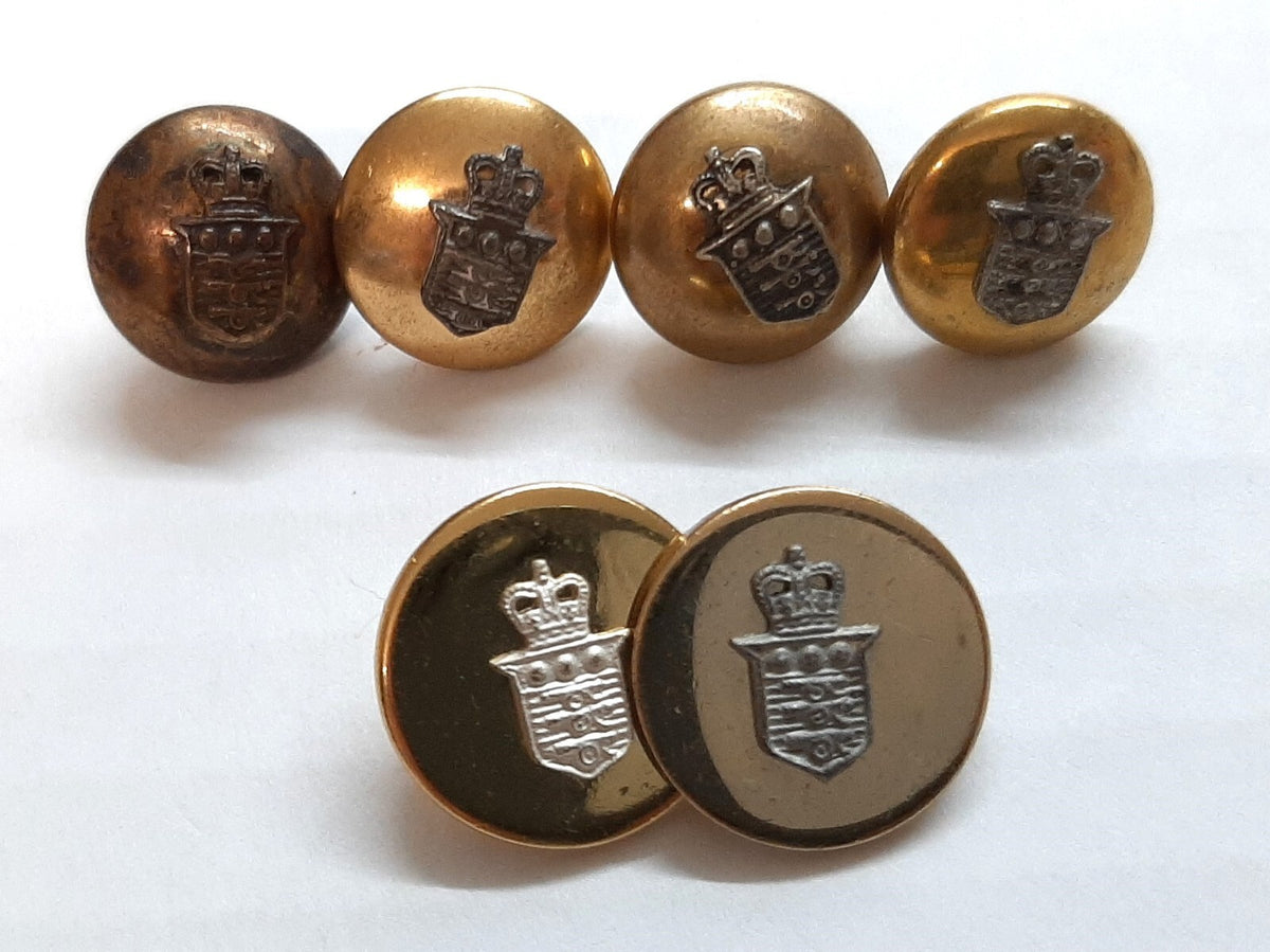 RAOC Army Buttons British Royal Ordnance Corps Assorted Small Size x 6
