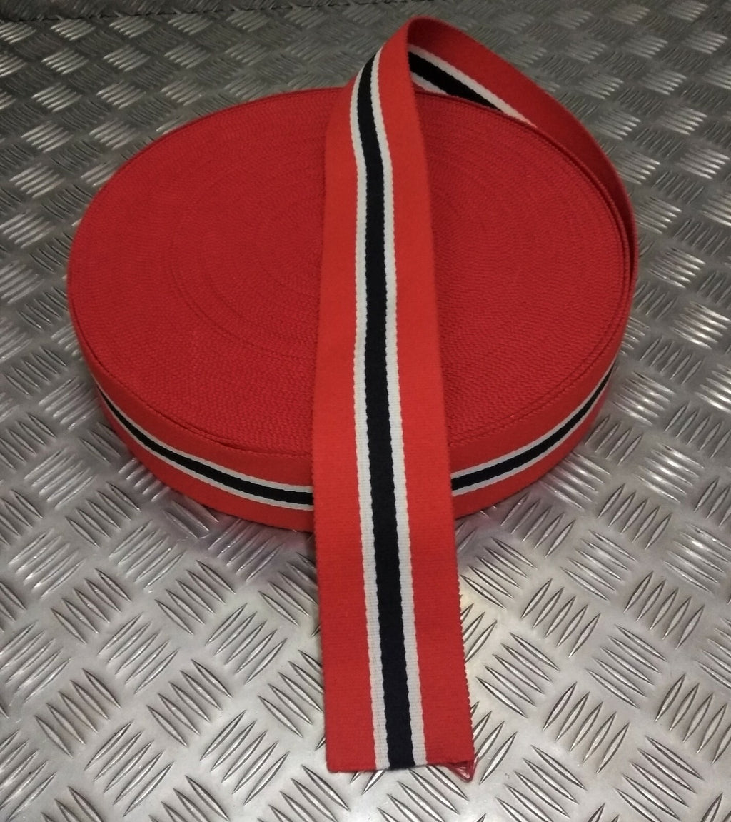 Belting Trinidad Service Style 3 Colour Cotton Canvas Belt Material- NEW