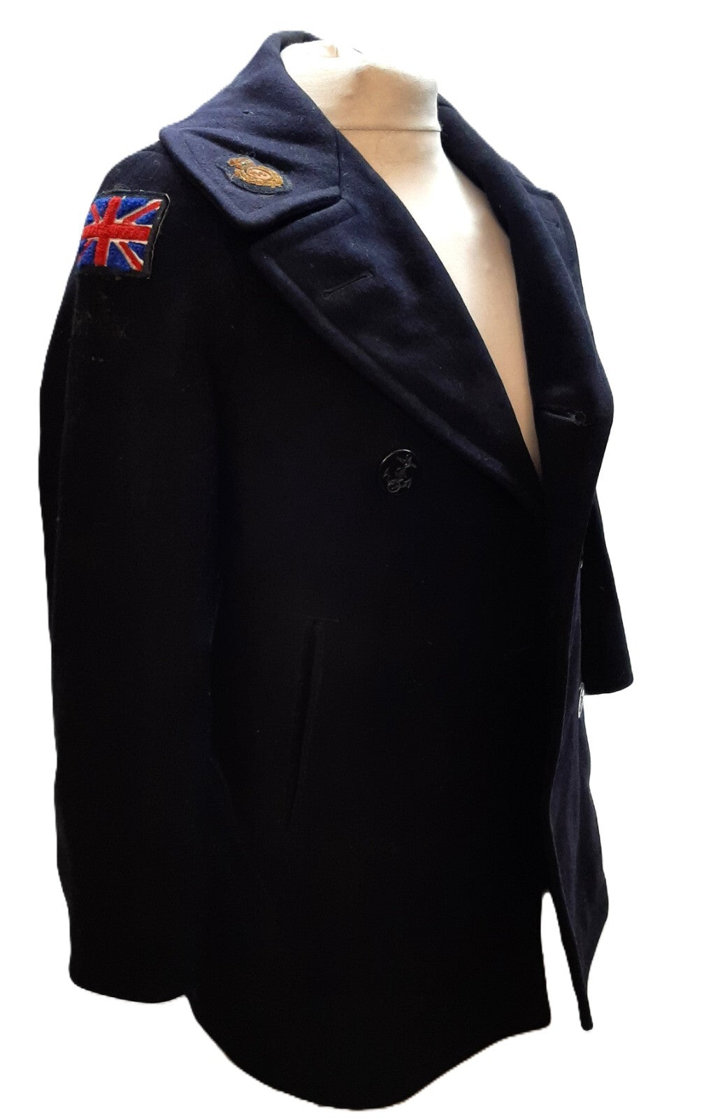 Vintage Peacoat Jackets U.S.N Pattern With UK Insignia Royal Corps of Transport