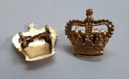 Crown Badges RAF Royal Air Force - Naval OFC Type No Fittings 1 Pair NOS