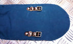 Vintage Swedish Navy Gaiters / Anklets Cotton Canvas / Leather Straps