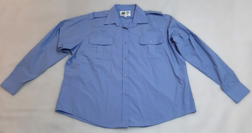 RAF Royal Air Force Airforce Blue Shirt Long Sleeve Kempton Manufactures Pre Production Sample 17.5"