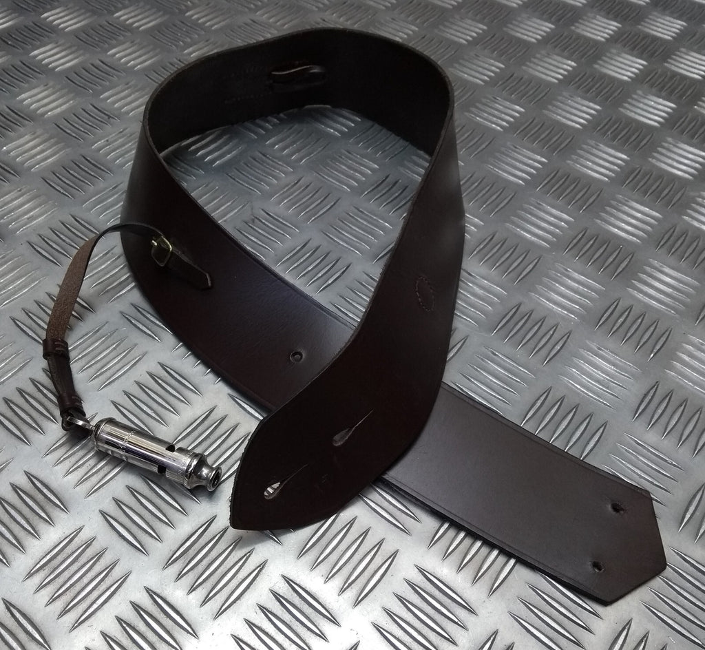 Leather Cross Belt & Metropolitan Chrome Whistle No Fitments British Issue
