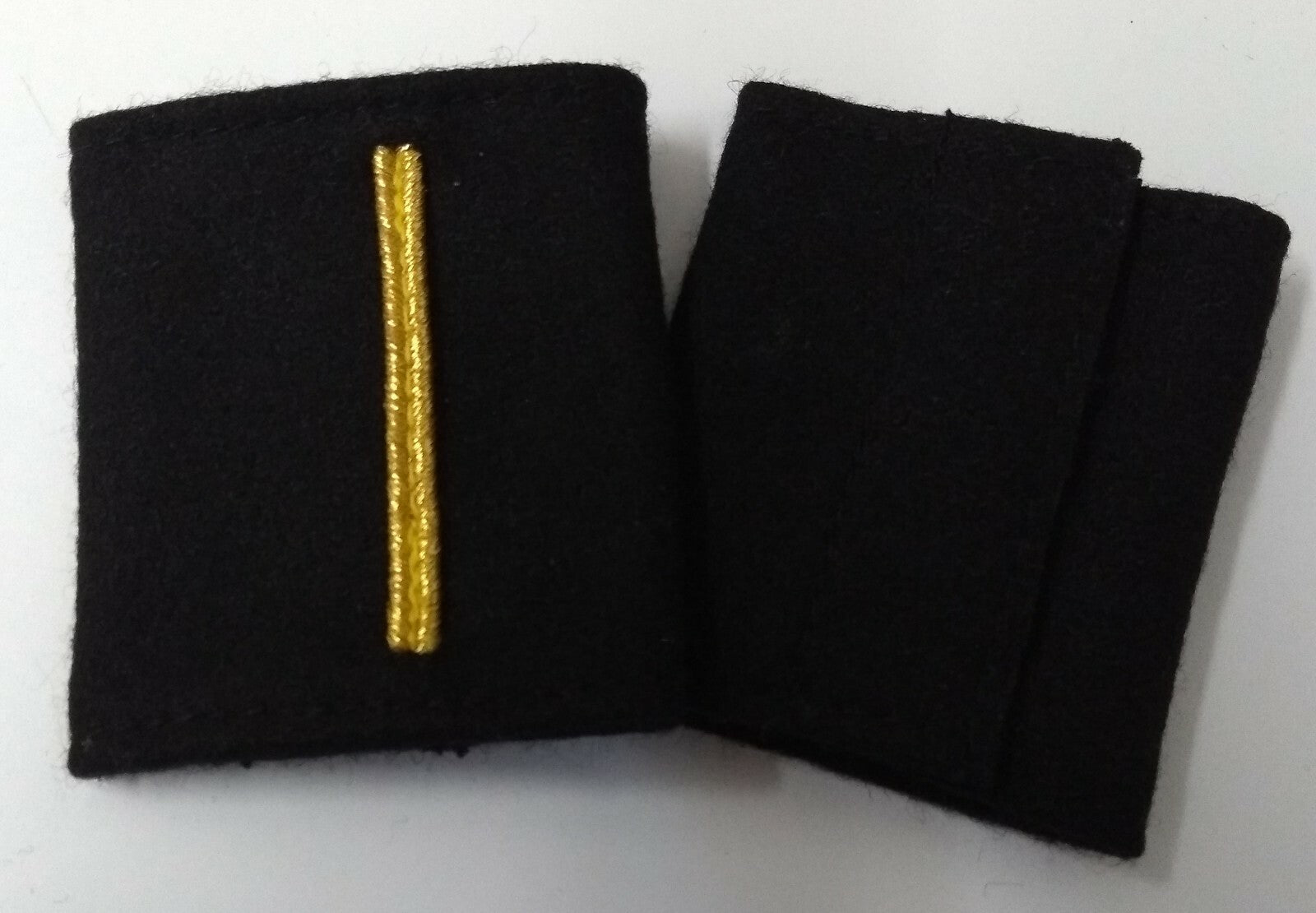 Genuine British Made Gold Embroidered Flash 1 Bar Felt Naval Sliders