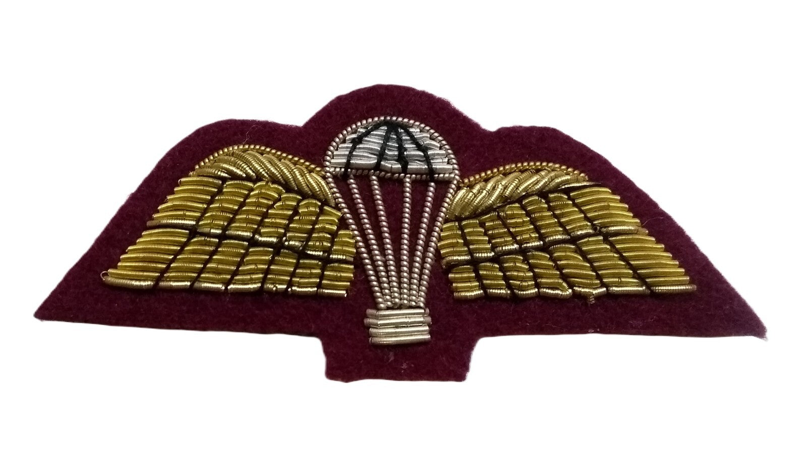 Mess Kit Badge Parachute Wings Cherry British Hand Embroidered Para Arm Patch