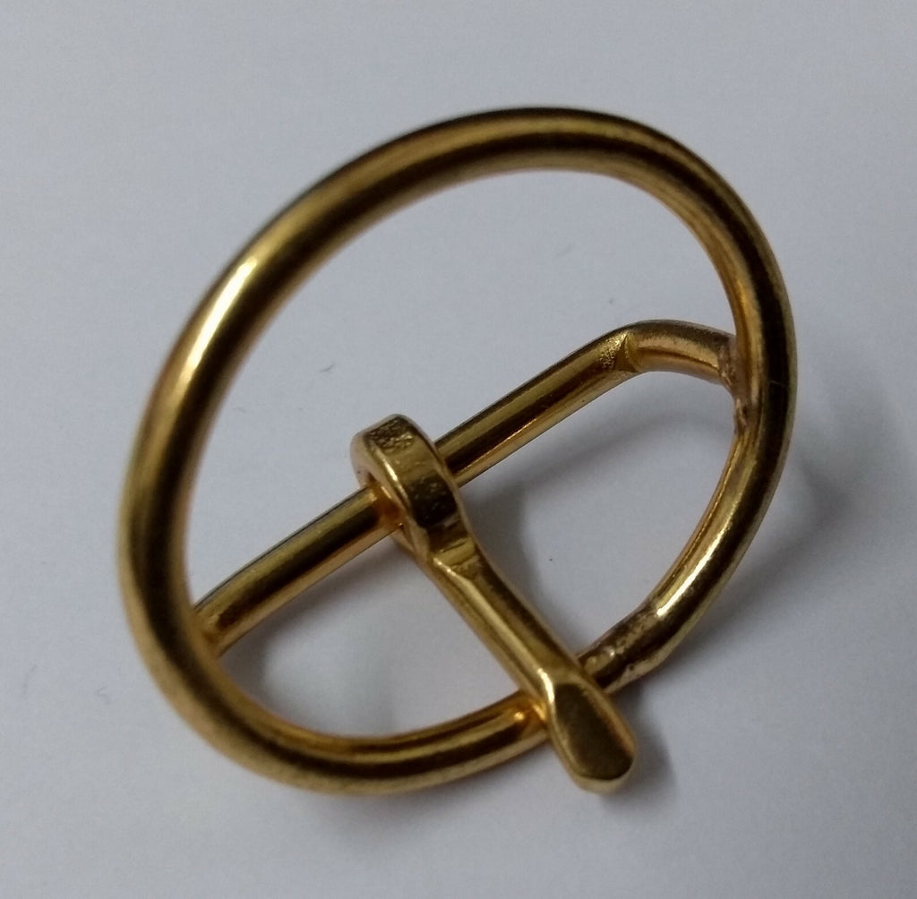 Genuine British 1" Raised Oval Loop Single Prong Strap Buckles X2 STD62