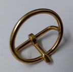 Genuine British 1" Raised Oval Loop Single Prong Strap Buckles X2 STD62