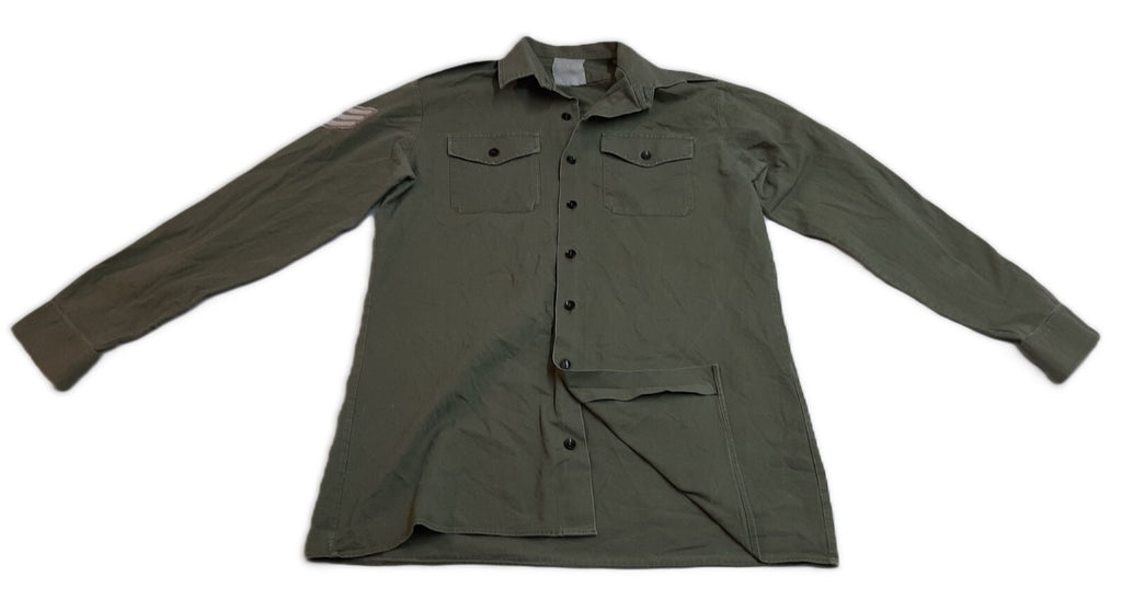 Vintage Combat Shirt British Army Green General Service Long Sleeves Size 41cm