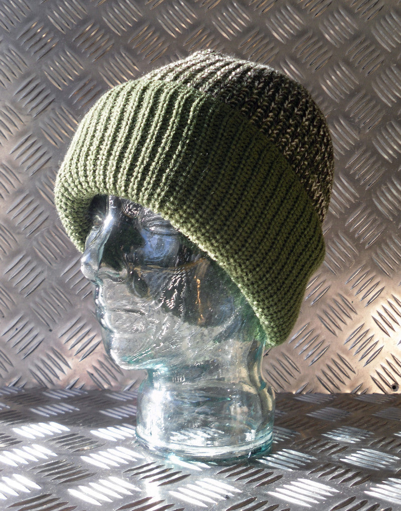 Brand New Three (3) Hole Balaclava / Beanie Hat - Very Warm - Green Camouflage