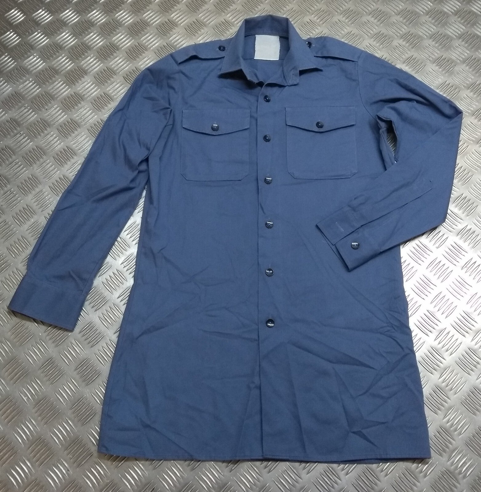 Working Shirt L/S Long Sleeve British RAF Royal Air Force or RN Blue Grey Colour
