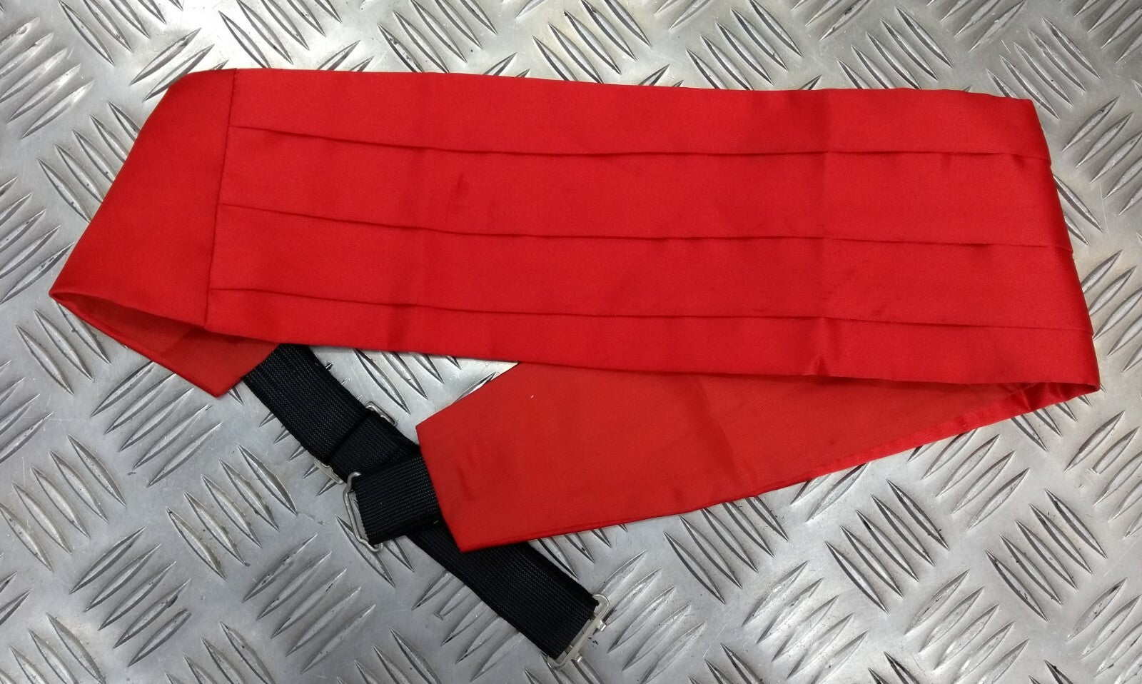 Genuine Vintage British Made Scarlet Red Pleated Mess Dress Cummerbund 36" X 4¼"