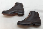 Vintage Army Boots Brown Leather WW2 Pattern 1947 Heel Plates Stitched Sole EU49