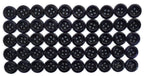 50 Vintage Buttons 4 Hole Shirt / Shank Anchors Pearlesque Dark Blue 11.4mm NOS