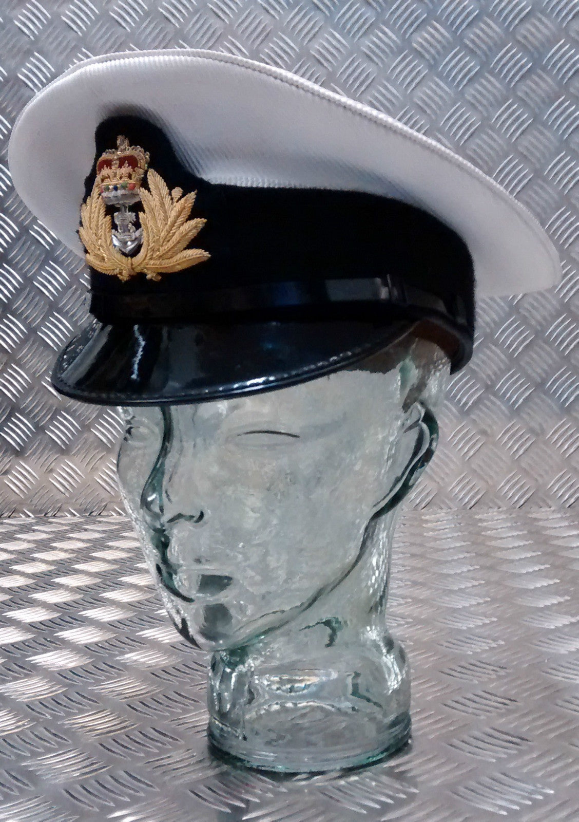 Genuine British Royal Navy Officers / CPO / PO Peaked Dress Cap/Hat - All sizes