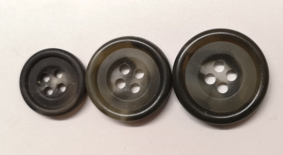 Vintage Style Mixed Size Green Grey Colour Buttons 230g