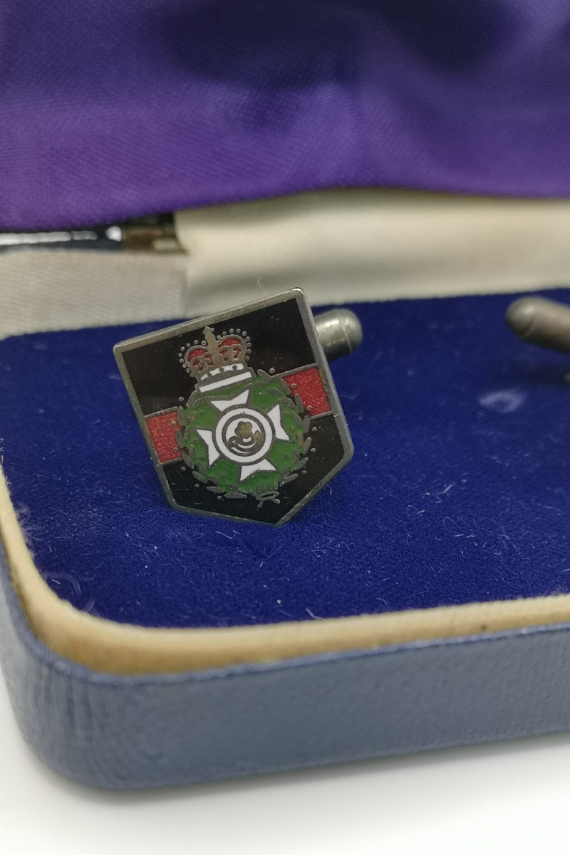 Royal Green Jackets Insignia Cufflinks in Display Box