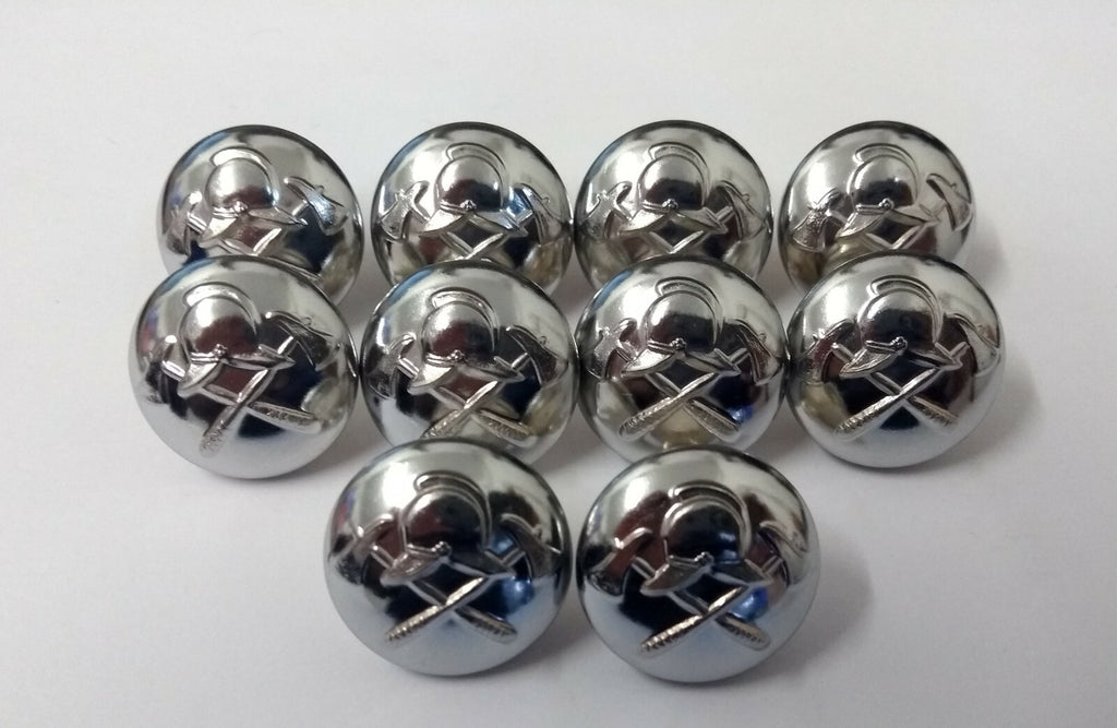 Genuine British Made Uniform Dress Chrome Buttons 36L x 10 NEW