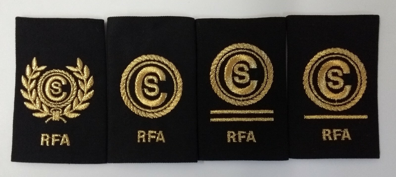 Genuine British Royal Navy RFA Royal Auxiliary Fleet Rank Slides 1 Pr Assorted