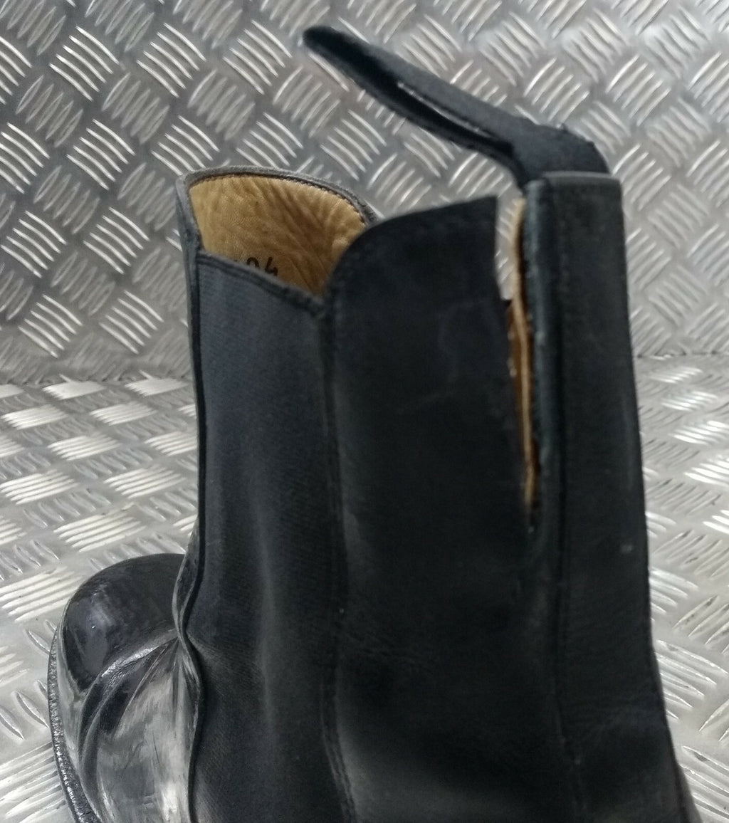 Genuine British Officers Chelsea Boots Black Leather Ceremonial Faulty