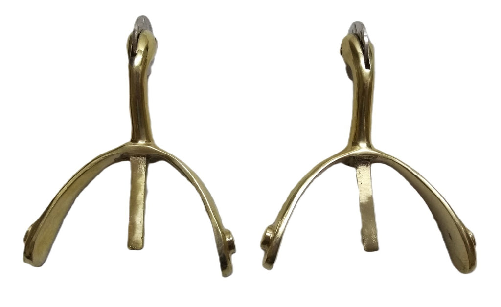 Swan Neck Spurs Short British Army / Officers Boots Brass / Gold Finish