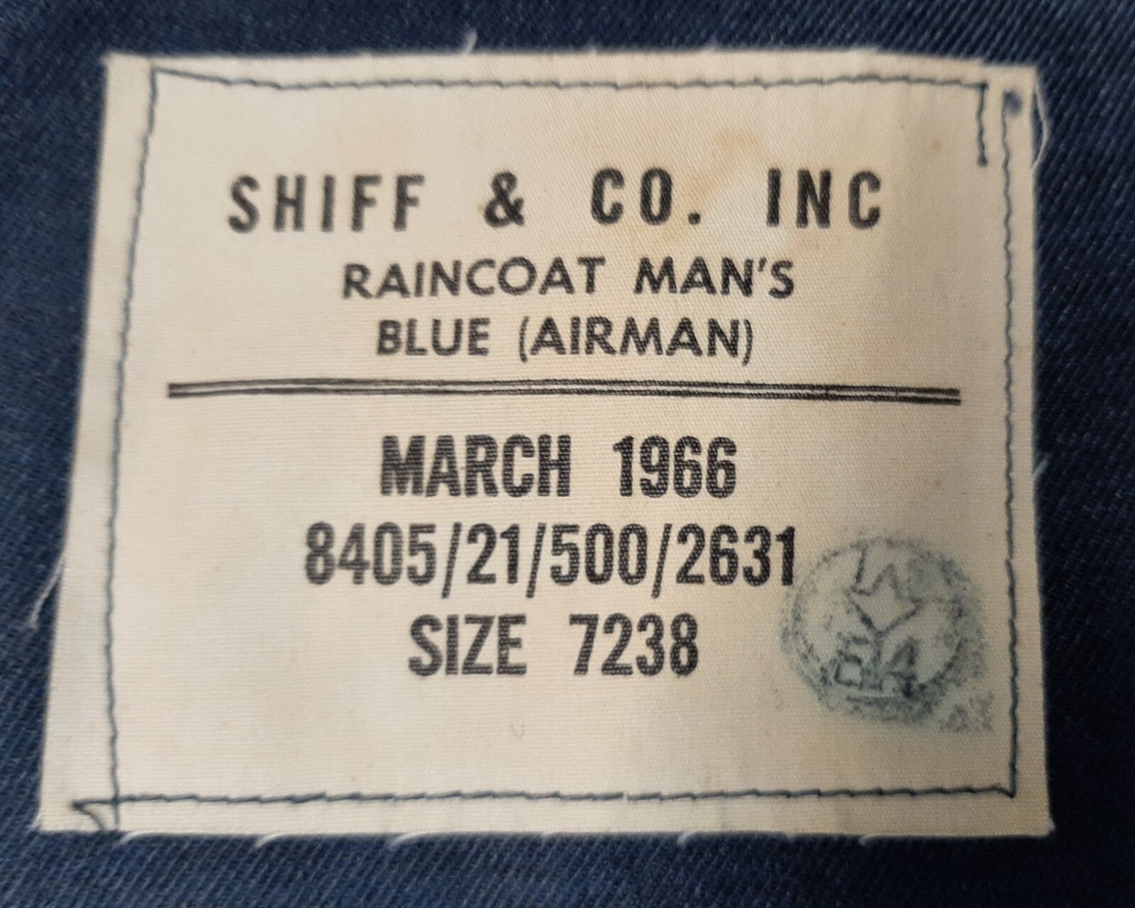 Vintage Air Force Raincoat 1966 Royal Canadian Airman's RCAF Shiff & Co INC