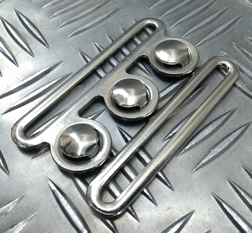 Genuine British Nurses Replacement Ball Belt Buckle Set Chrome NEW
