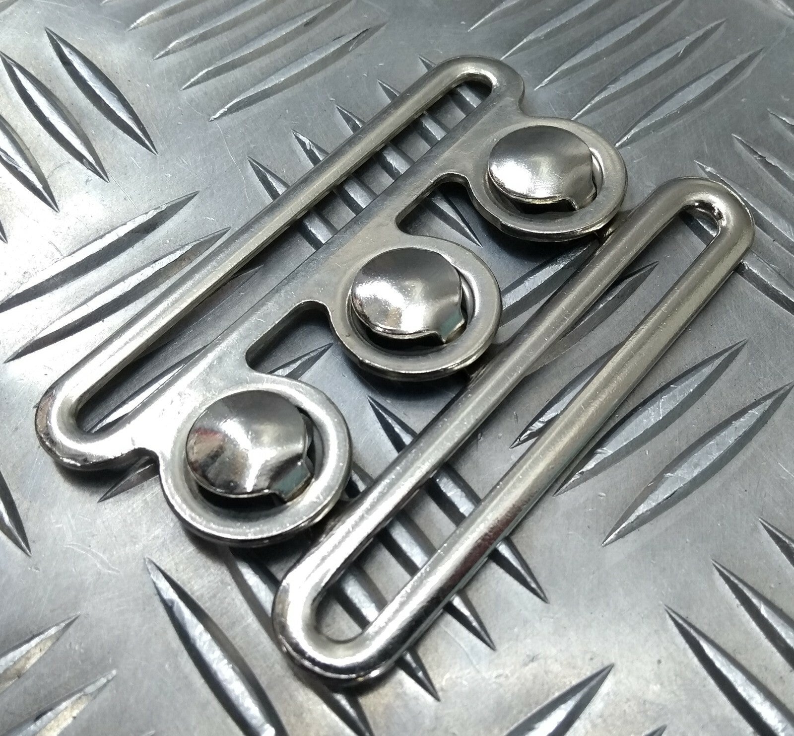 Genuine British Nurses Replacement Ball Belt Buckle Set Chrome NEW