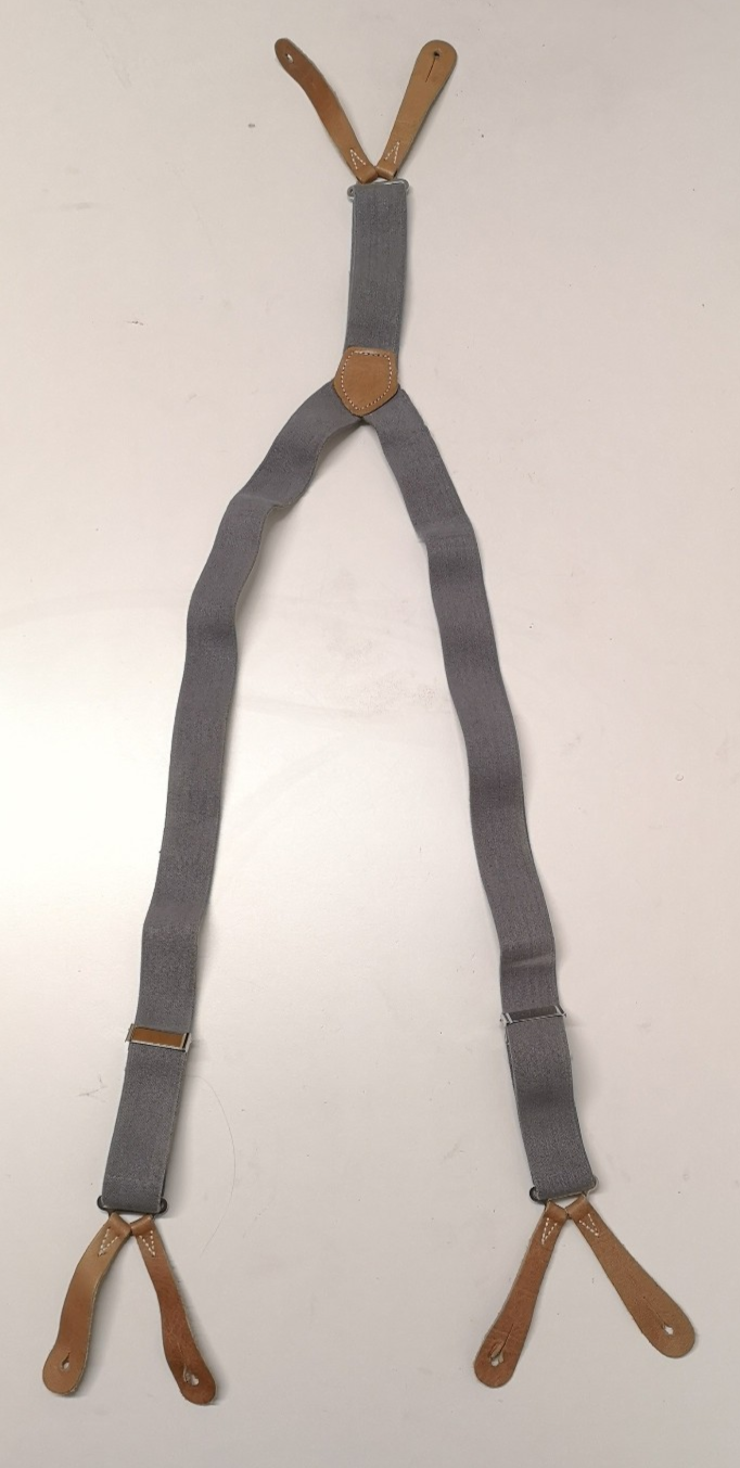 Genuine British Army / RAF Royal Air Force Braces with Leather Buckles -SMALL- Adjustable