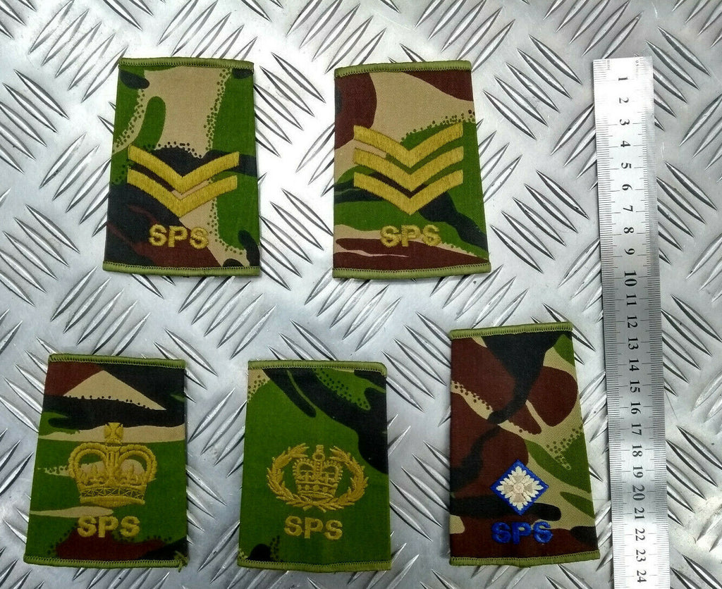 British Woodland DPM Camo SPS Rank Slides Assorted Ranks