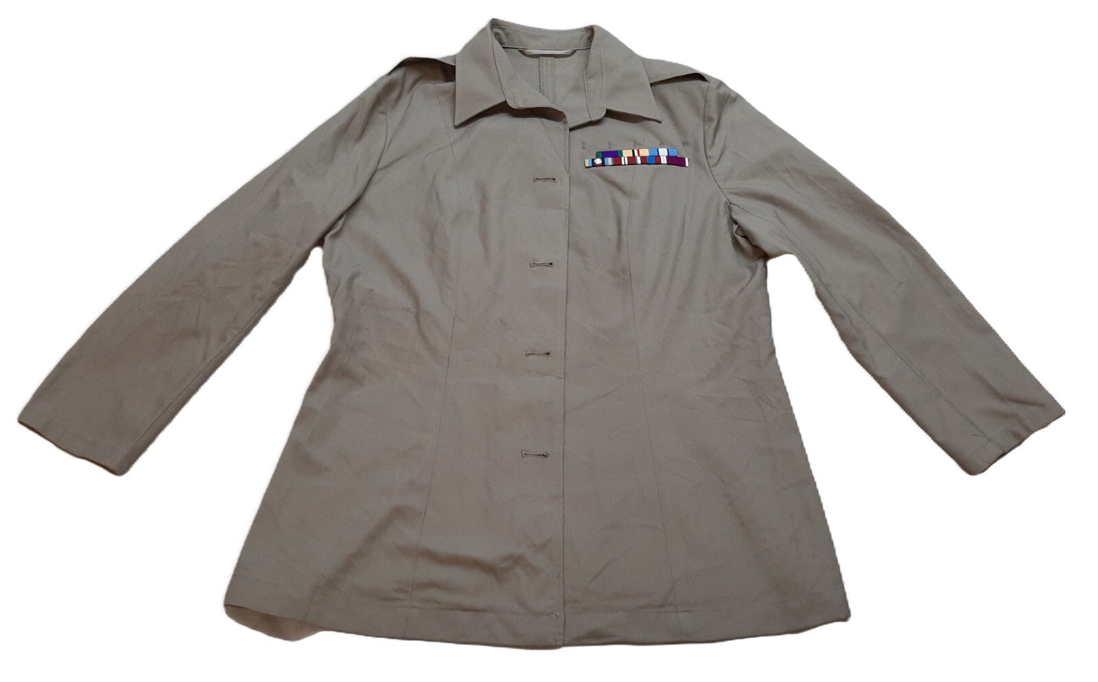 No6 Dress Jacket Woman's British Army Stone Uniform No Buttons 104cm Marked