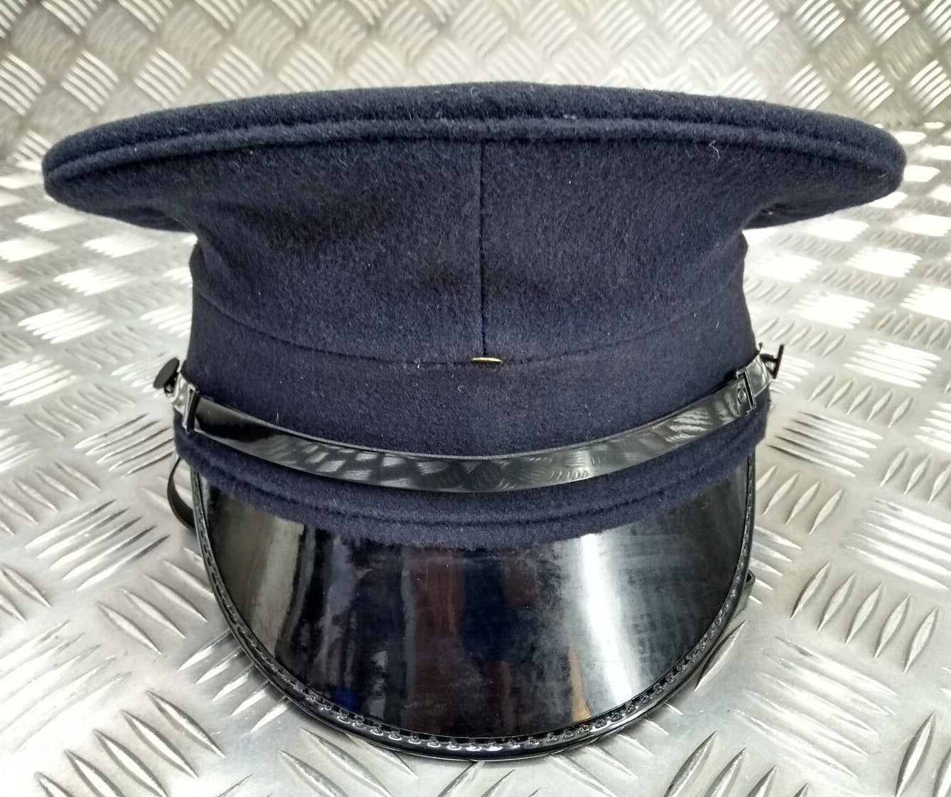 Black Dress Hat Genuine British Made Uniform Visor Cap - Assorted Sizes