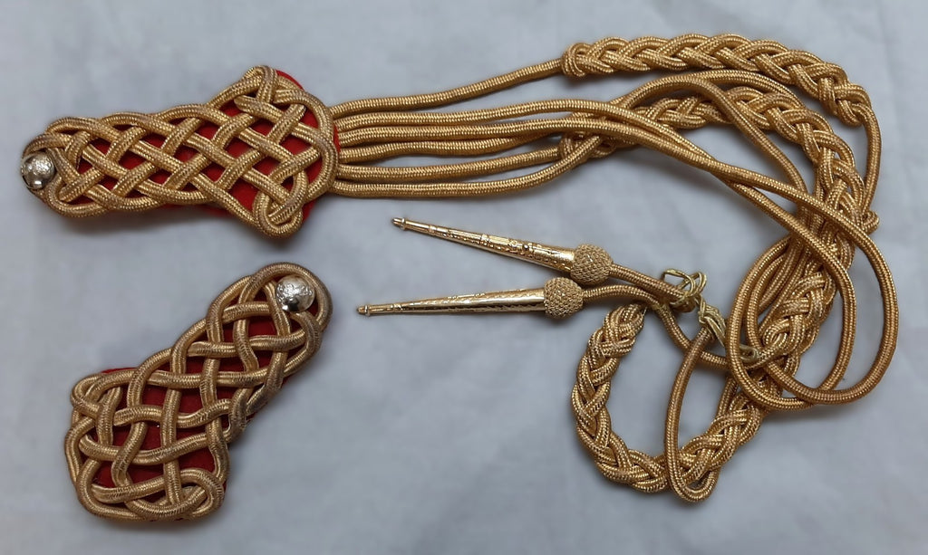 HCav Aiguillette L/G British Army The Life Guards Ceremonial Gold Cord & Boards