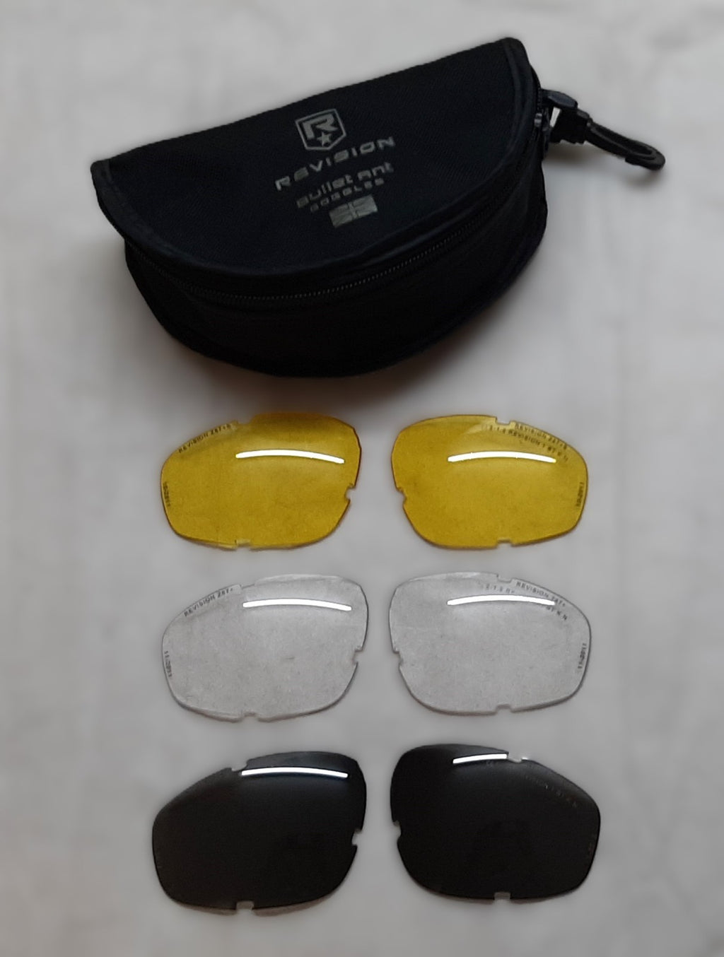 Revision Bullet Ant Replacement Interchangeable Lenses & Soft Case British Army