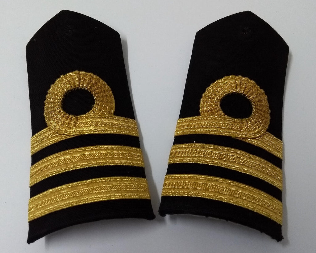 Naval Style Shoulder Boards Epaulette Leather Backed Fancy Dress