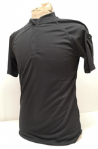 Black Self Wicking Activewear Top Short Sleeve
