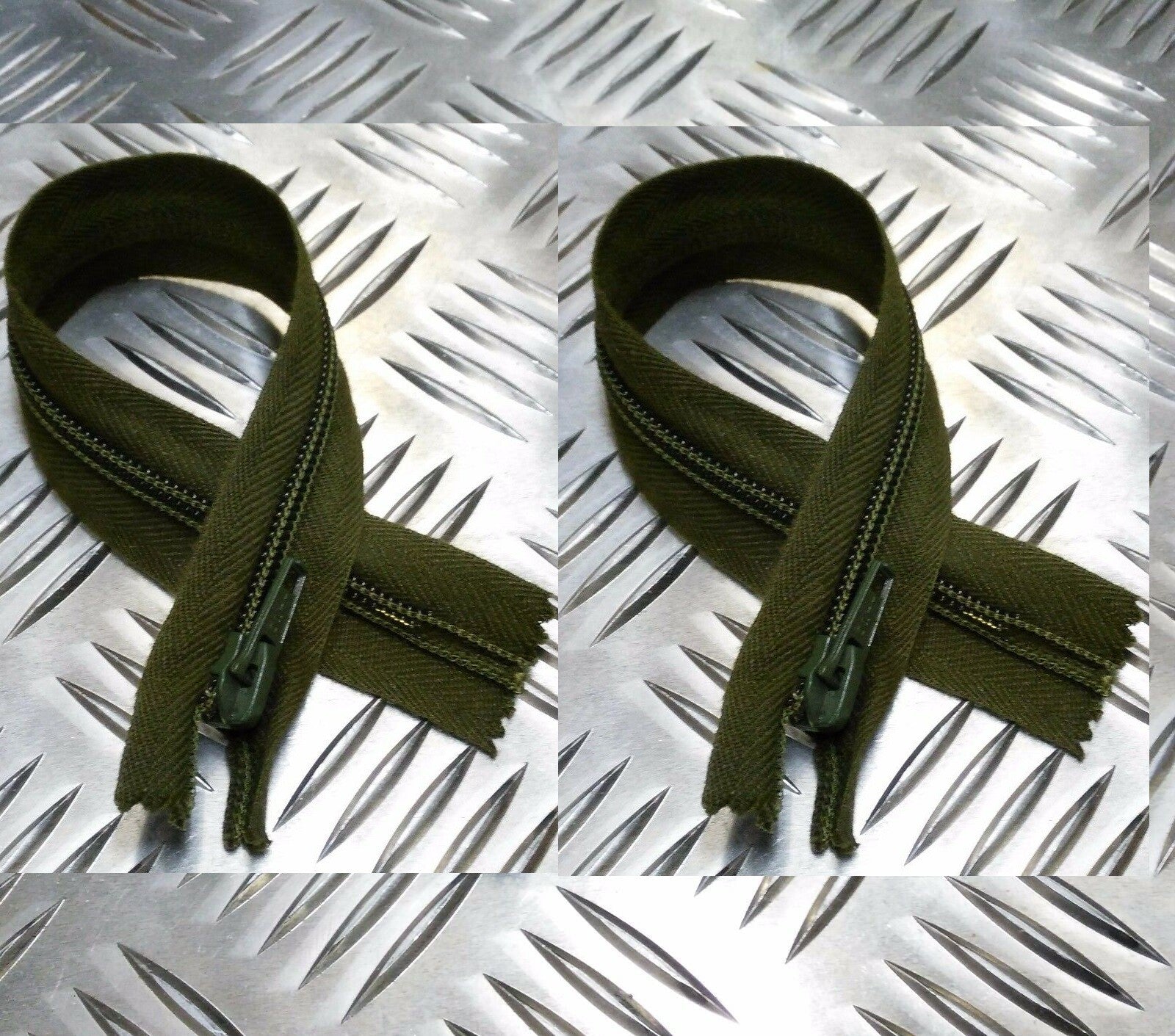 Genuine British X2 OPTI 8" Closed End Green Zip / Zipper H Duty ZPM39