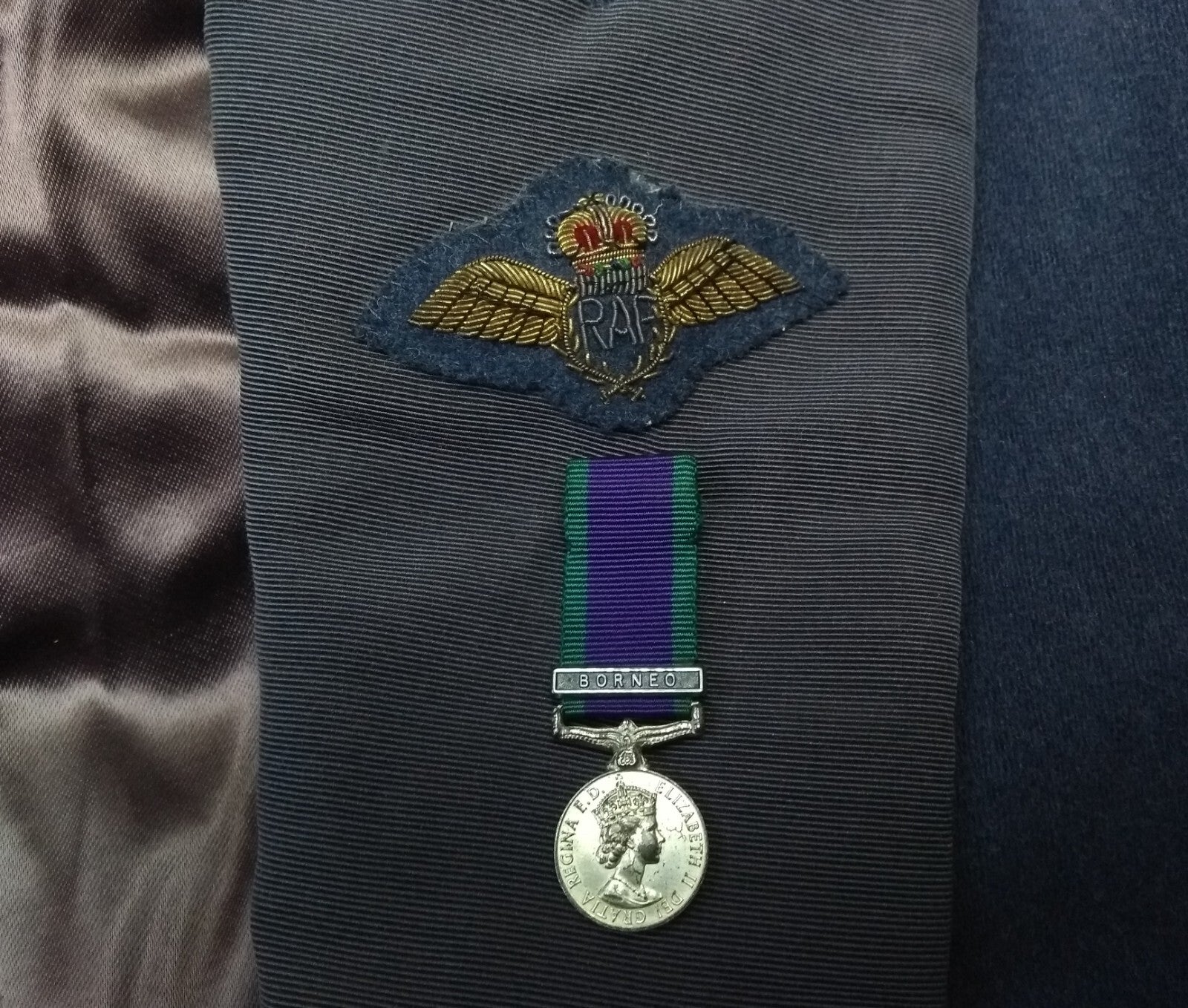 RAF Royal Air Force Vintage Mess Jacket Airforce Blue Grey OFC With Braided Cuffs